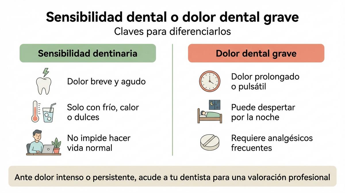 Checklist ilustrado con hábitos diarios recomendados para disminuir la sensibilidad dental.